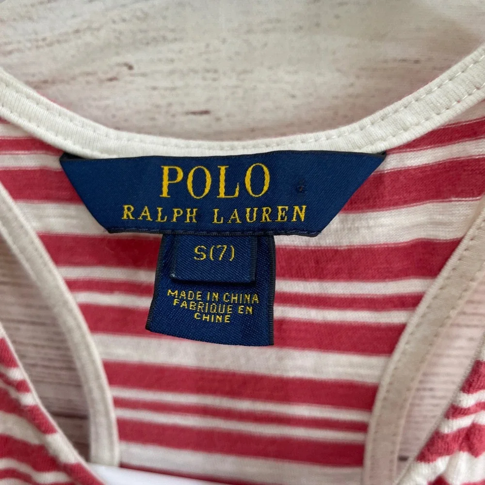 POLO RALPH‎ LAUREN SOFT KNIT MAXI DRESS IN RED AND WHITE STRIPES